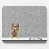 ヨークシャーテリアオン水玉模様 マウスパッド (正面)