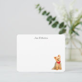 ヨークシャーテリアカスタムフラット サンキューカード (スタンド正面)