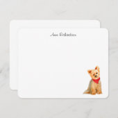 ヨークシャーテリアカスタムフラット サンキューカード (正面/裏面)