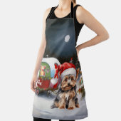 ヨークシャーテリアキャラバンクリスマスアドベンチャー エプロン (インサイチュ)