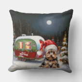 ヨークシャーテリアキャラバンクリスマスアドベンチャー クッション (正面)