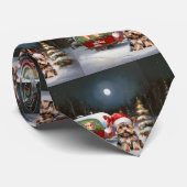 ヨークシャーテリアキャラバンクリスマスアドベンチャー ネクタイ (ロール)