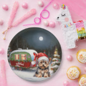 ヨークシャーテリアキャラバンクリスマスアドベンチャー ペーパープレート (パーティー)