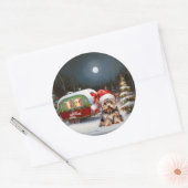 ヨークシャーテリアキャラバンクリスマスアドベンチャー ラウンドシール (封筒)