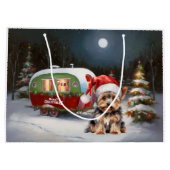 ヨークシャーテリアキャラバンクリスマスアドベンチャー ラージペーパーバッグ (裏面)