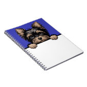 ヨークシャーテリアキュートピーキングヨークシャーテリアドッグ恋人 ノートブック (右側)