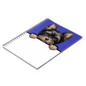 ヨークシャーテリアキュートピーキングヨークシャーテリアドッグ恋人 ノートブック (左側)