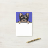 ヨークシャーテリアキュートピーキングヨークシャーテリアドッグ恋人 ポストイット (デスク上)