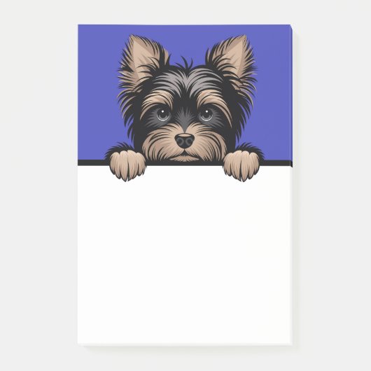 ヨークシャーテリアキュートピーキングヨークシャーテリアドッグ恋人 ポストイット (正面)