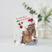 ヨークシャーテリアクリスマスのハガキ2 シーズンポストカード (スタンド正面)