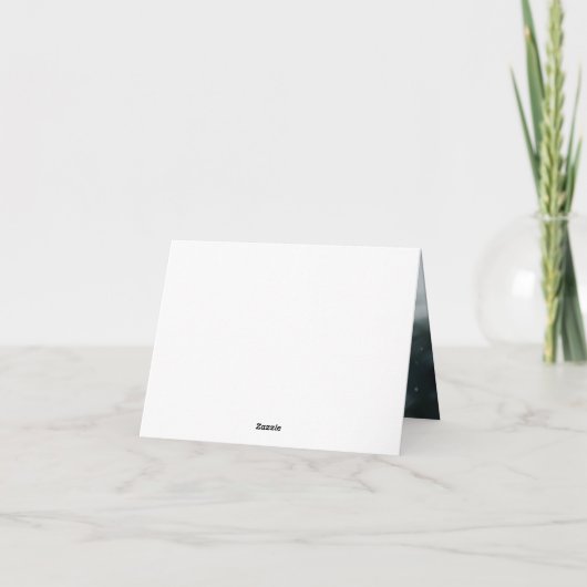 ヨークシャーテリアクリスマスの雪の冬 カード (裏面)