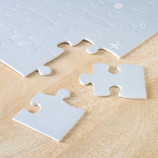 ヨークシャーテリアクリスマスの雪の冬 ジグソーパズル (側面)