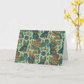 ヨークシャーテリアクリスマスクリスマスヨークシャーテリア カード (黄色い花)