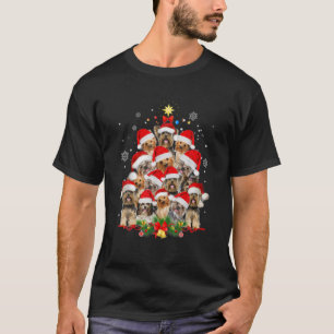 ヨークシャーテリアクリスマスツリーおもしろいクリスマスギフトヨークシャーテリア Tシャツ