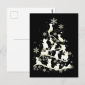 ヨークシャーテリアクリスマスツリードッグハッピークリスマス ポストカード (正面/裏面)