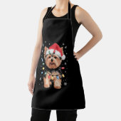 ヨークシャーテリアクリスマスドッグ長クリスマスギフト エプロン (インサイチュ)