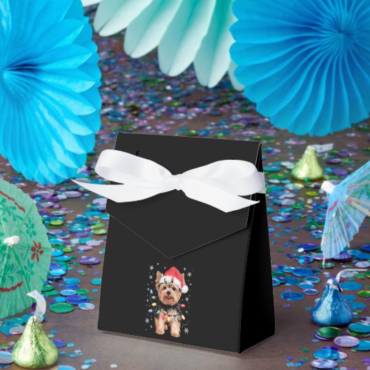 ヨークシャーテリアクリスマスドッグ長クリスマスギフト フェイバーボックス (パーティー)