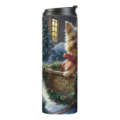ヨークシャーテリアクリスマスフェスティバルシーズン タンブラー (回転左)