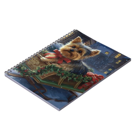 ヨークシャーテリアクリスマスフェスティバルシーズン ノートブック (左側)