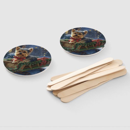 ヨークシャーテリアクリスマスフェスティバルシーズン ハンドファン (組立なし)