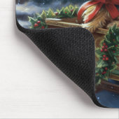 ヨークシャーテリアクリスマスフェスティバルシーズン マウスパッド (コーナー)