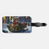 ヨークシャーテリアクリスマスフェスティバルシーズン ラゲッジタグ (裏面横)