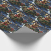 ヨークシャーテリアクリスマスフェスティバルシーズン ラッピングペーパー (角)