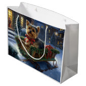 ヨークシャーテリアクリスマスフェスティバルシーズン ラージペーパーバッグ (裏面アングル)