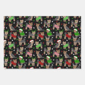 ヨークシャーテリアクリスマスヨークシャーテリアドッグ ラッピングペーパーシート (正面3)