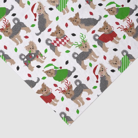 ヨークシャーテリアクリスマスヨークシャーテリアドッグ 薄葉紙 (詳細)