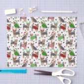 ヨークシャーテリアクリスマスヨークシャーテリアドッグ 薄葉紙 (クラフト)