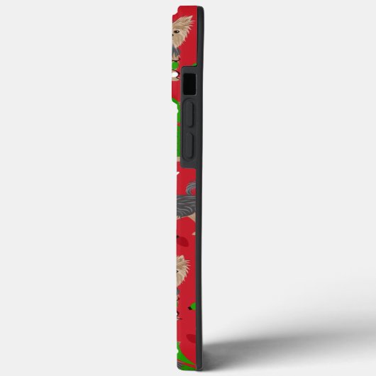 ヨークシャーテリアクリスマスヨークシャーテリアドッグ Case-Mate iPhoneケース (裏面 / 左)