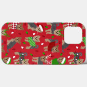 ヨークシャーテリアクリスマスヨークシャーテリアドッグ Case-Mate iPhoneケース (裏面 (横))