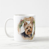 ヨークシャーテリアクリスマスリースフェスティバルカップ コーヒーマグカップ (左)