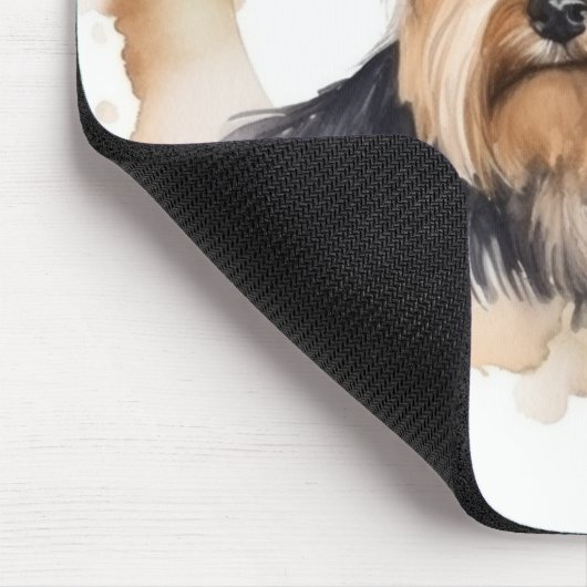 ヨークシャーテリアクリスマスリースフェスティバルカップ マウスパッド (コーナー)