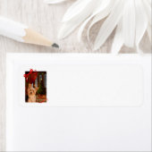 ヨークシャーテリアクリスマス差出人住所ラベル ラベル (インサイチュ)