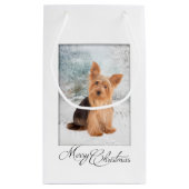 ヨークシャーテリアクリスマス抱き枕 スモールペーパーバッグ (裏面)