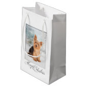 ヨークシャーテリアクリスマス抱き枕 スモールペーパーバッグ (裏面アングル)