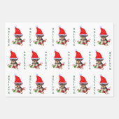 ヨークシャーテリアクリスマス ラッピングペーパーシート (正面)