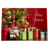 ヨークシャーテリアクリスマス ラージペーパーバッグ (正面)