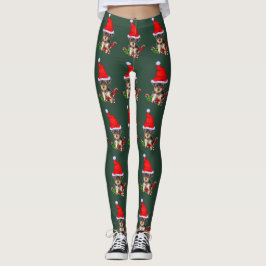ヨークシャーテリアクリスマス レギンス