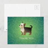 ヨークシャーテリアサンキューユーデザイン ポストカード (正面/裏面)
