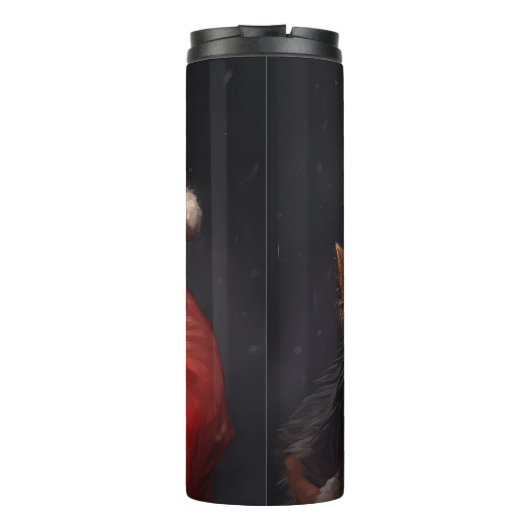 ヨークシャーテリアサンタクロースフェスティバルクリスマス タンブラー (裏面)