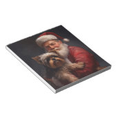 ヨークシャーテリアサンタクロースフェスティバルクリスマス ノートパッド (アングル)