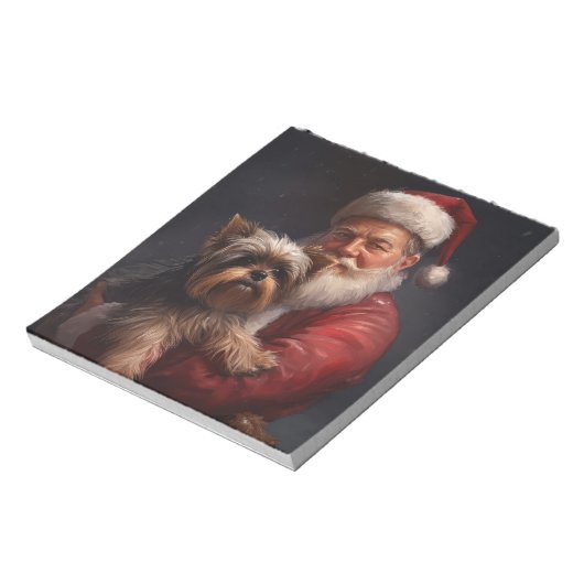 ヨークシャーテリアサンタクロースフェスティバルクリスマス ノートパッド (回転)