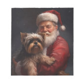 ヨークシャーテリアサンタクロースフェスティバルクリスマス ノートパッド (正面)
