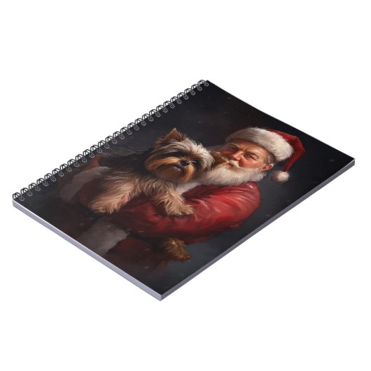 ヨークシャーテリアサンタクロースフェスティバルクリスマス ノートブック (左側)