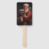 ヨークシャーテリアサンタクロースフェスティバルクリスマス ハンドファン (裏面)