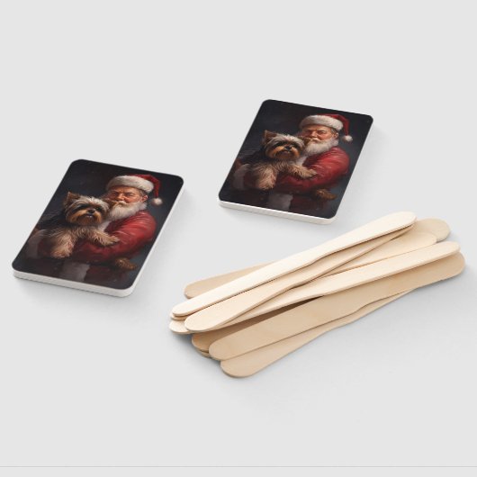 ヨークシャーテリアサンタクロースフェスティバルクリスマス ハンドファン (組立なし)