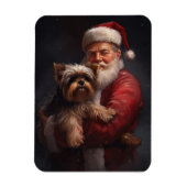 ヨークシャーテリアサンタクロースフェスティバルクリスマス マグネット (縦)
